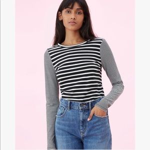 La Vie Rebecca Taylor Yarn Dyed Striped Jersey tee